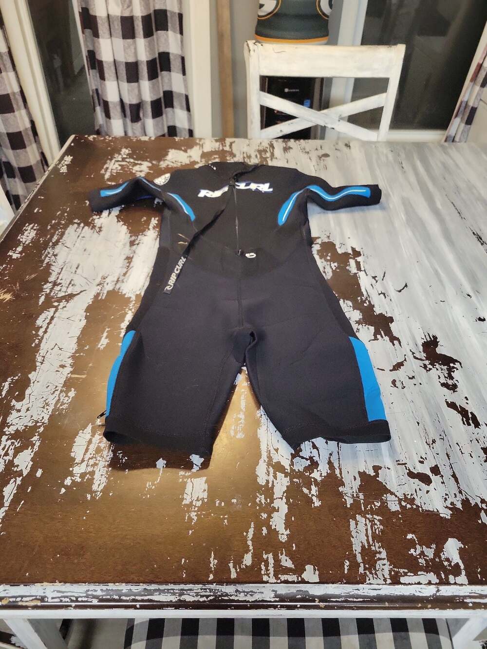 Rip Curl Dawn Patrol Shorty Wetsuit Black Blue 10/12